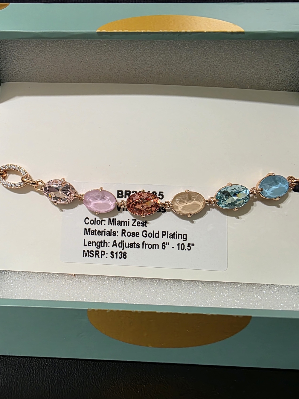 Miami Zest Rose Gold Plated Jewel Candy Bracelet